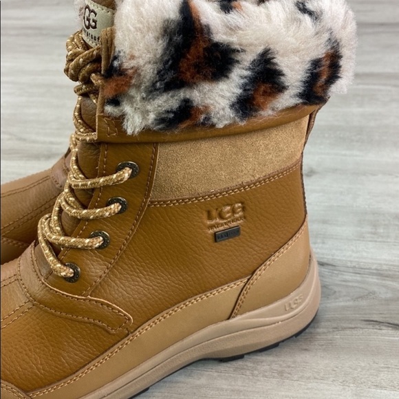 🌿UGG🌿 UGG Women's Zaylee Leopard
Waterproof Charcoal Leather Boots - Picture 6 of 16